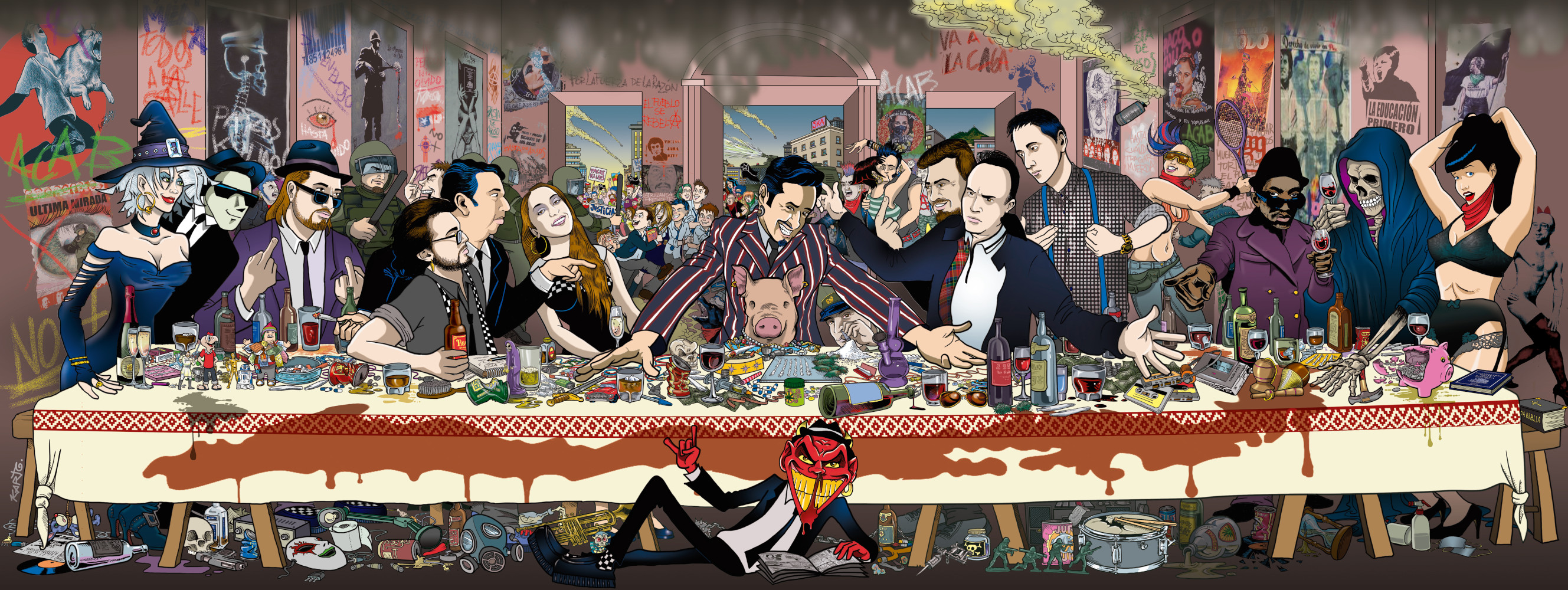 SANTIAGO REBELDE LA ULTIMA CENA por Karto